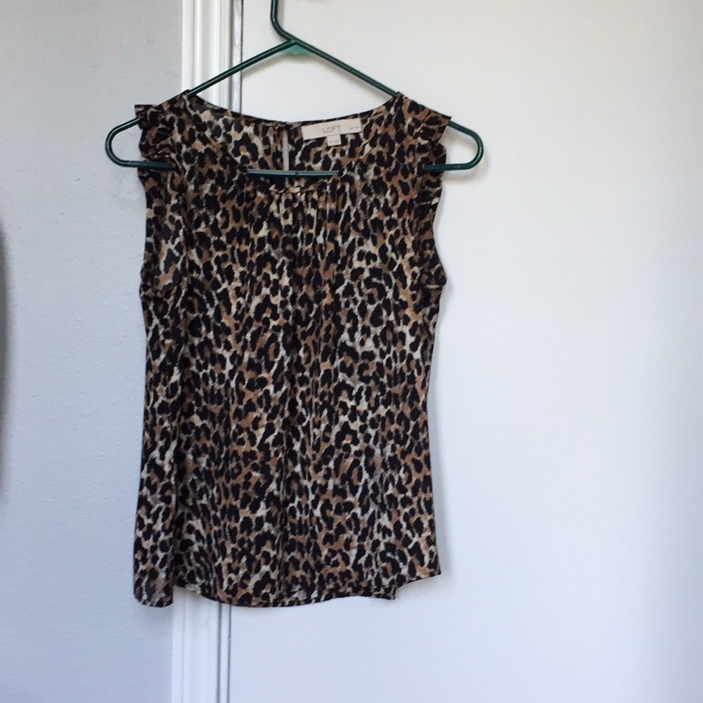 Animal print blouse from LOFT.